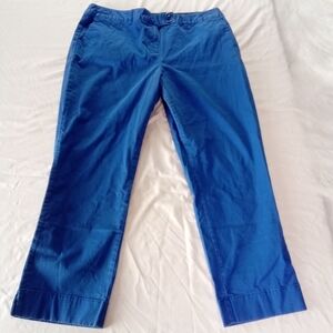 Vineyard Vines Women's Cotton Stretch Ankle Chinos Preppy Trousers Size 14 Blue